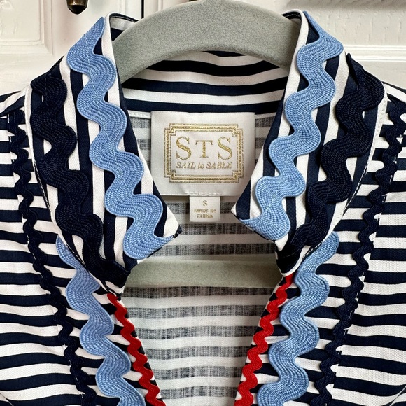 Sail to Sable Sleeveless Classic Tunic Dress with Ric-Rac Size Small - Picture 6 of 11